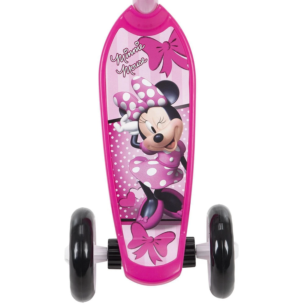 Disney Minnie Mouse 3-Wheel Girls’ Quick Connect Scooter, by Huffy, pink, Ideal for ages 3+