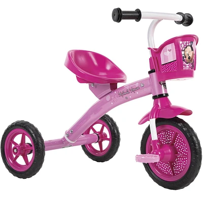 Disney Minnie Mouse Girls' Tricycle by Huffy, Pink, Ideal for ages 3+