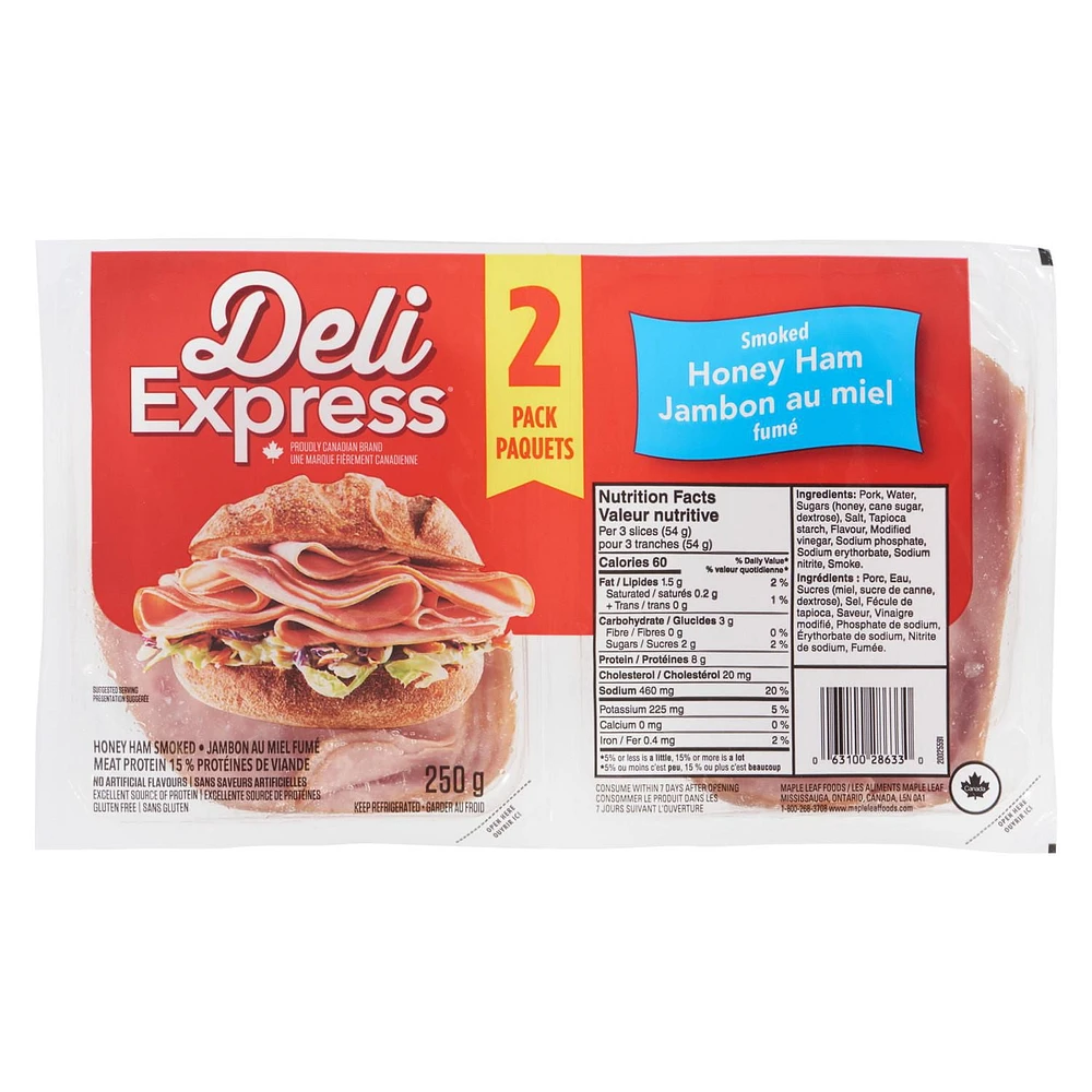 Deli Express Smoked Honey Ham, 250 g