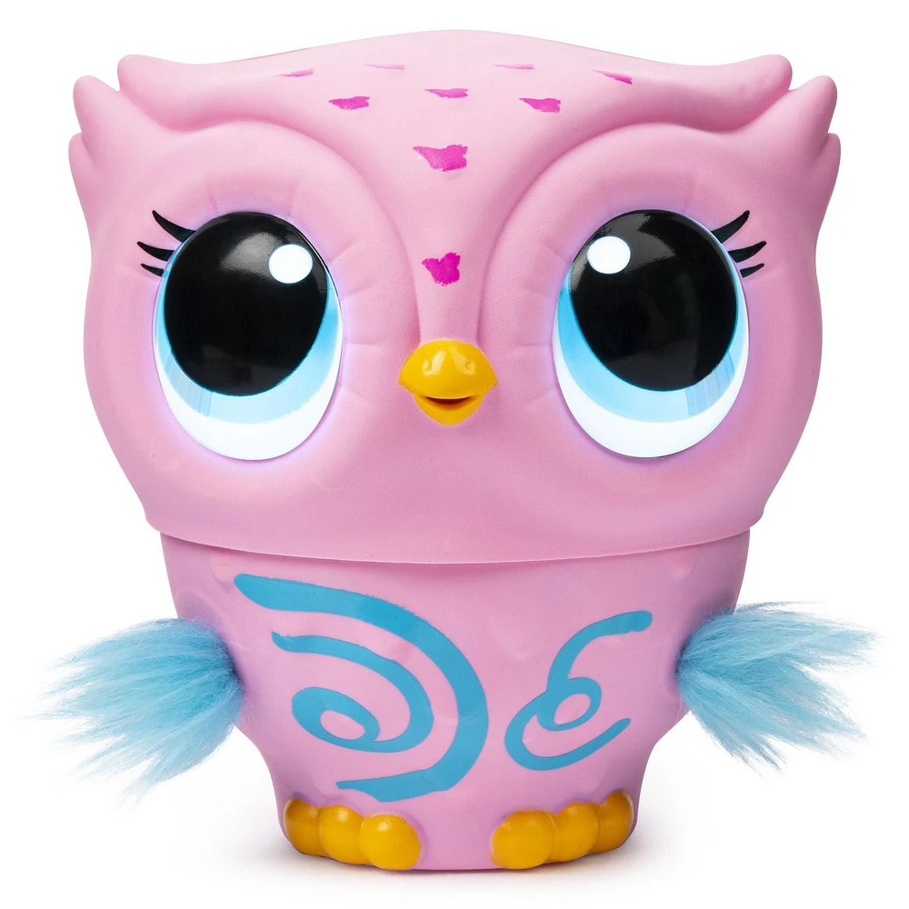 Owleez, Flying Baby Owl Interactive Toy with Lights and Sounds (Pink), for Kids Aged 6 and Up