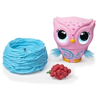 Owleez, Flying Baby Owl Interactive Toy with Lights and Sounds (Pink), for Kids Aged 6 and Up