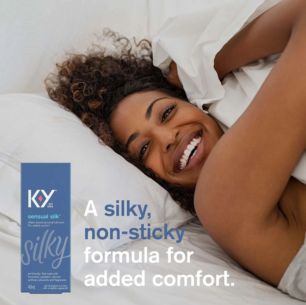 K-Y® Personal Lubricant, SENSUAL SILK®, liquid, 40 mL