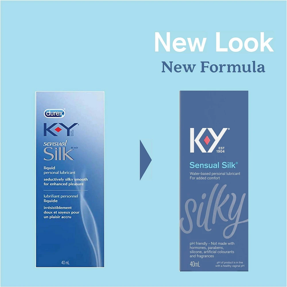 K-Y® Personal Lubricant, SENSUAL SILK®, liquid, 40 mL