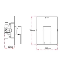 The akuaplus® - SHELA pressure balance valve kit with square spout.