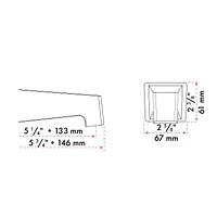 The akuaplus® - SHELA pressure balance valve kit with square spout.