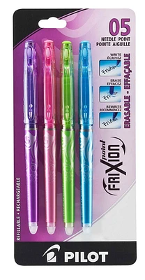 FriXion Point Erasable Pens - Assorted, Extra-fine 0.5mm point, 4-pk