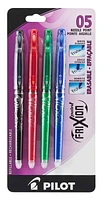 FriXion Point Erasable Pens - Assorted, Extra-fine 0.5mm point, 4-pk