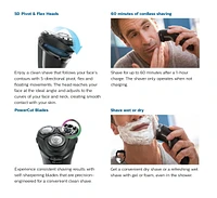 Philips Electric Shaver Series 3000, Wet or Dry With 5D Pivot Heads and Charging Stand, S3332/54