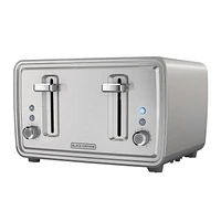 Black + Decker 4-Slice Extra Wide Toaster, in Stainless Steel, Great for thick breads!