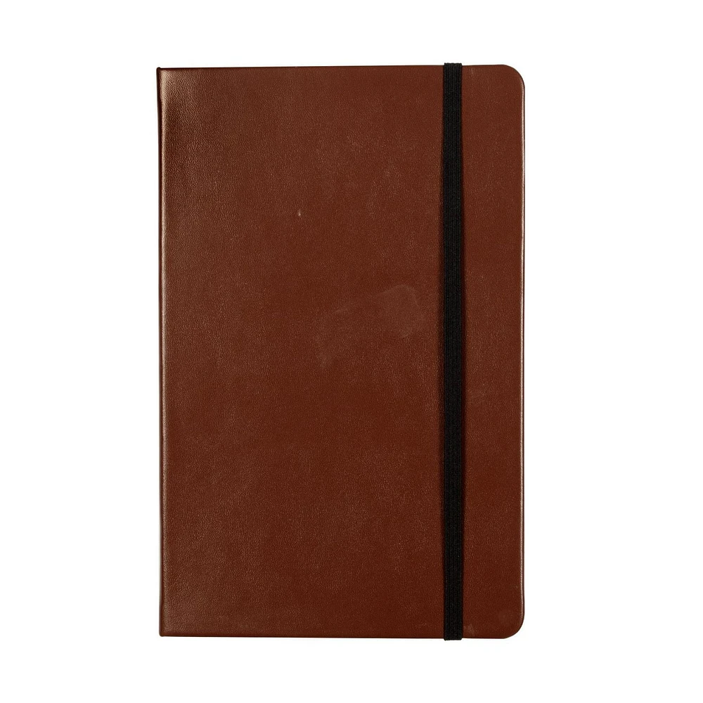 PG BOND LTHR BROWN JOURNAL, 8.25 in L x 5.25 in W, 120 sheets, Lined Paper