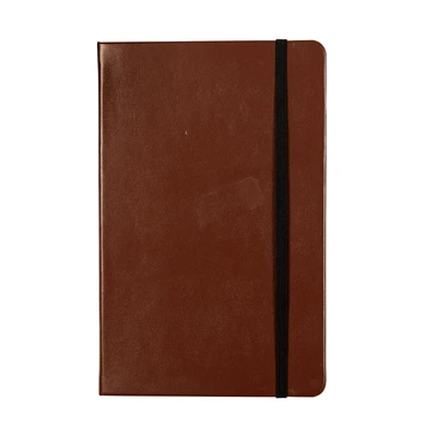 PG BOND LTHR BROWN JOURNAL, 8.25 in L x 5.25 in W, 120 sheets, Lined Paper