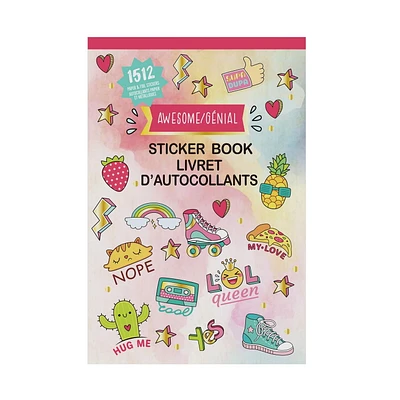 PG sticker book, 9 in L x 6 in W, 40 sheets