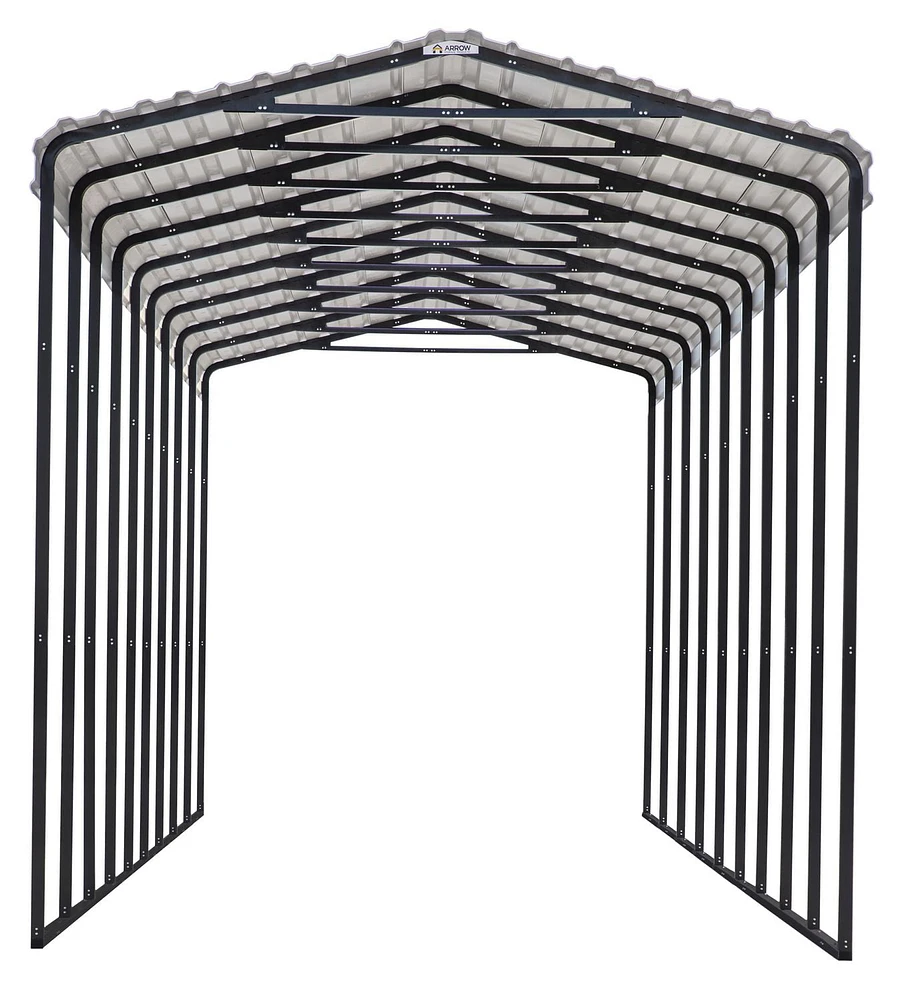 Arrow Carport, 14x42x14, Eggshell