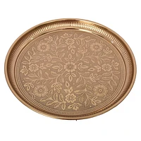 Way To Celebrate Diwali Decoration 4 Count Iron and Brass Puja Thali 11 inch