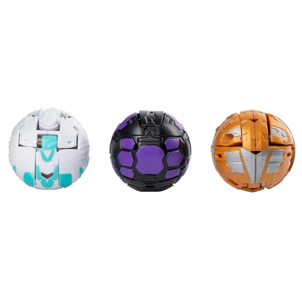 Bakugan Starter Pack 3-Pack, Darkus Turtonium, Collectible Action Figures, for Ages 6 and Up