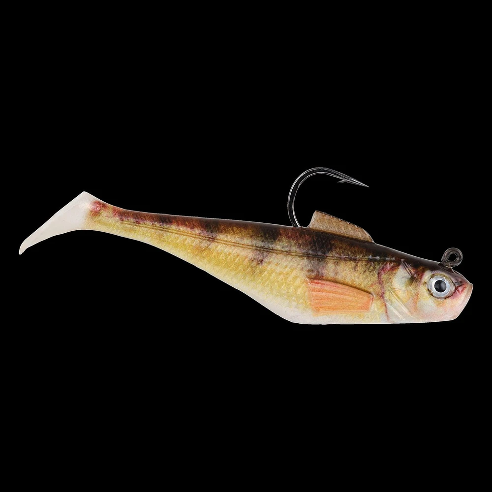 Berkley PBBSS2-HDYLP PowerBait Pre-Rigged swim shad, 5Pk, 2" HD Yellow Perch, PowerBait Pre-Rigged swim shad