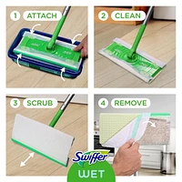 Swiffer Sweeper 2-in-1 Dry + Wet Floor Mopping and Sweeping Kit, Multi-Surface Kit for Floor Cleaning, Kit Includes 1 Sweeper, 7 Dry Sweeping Cloths, 3 Wet Mopping Cloths, 1KIT