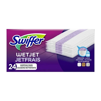 Swiffer WetJet Spray Mop Multi-Surface Floor Cleaner Pad Refill, 24CT