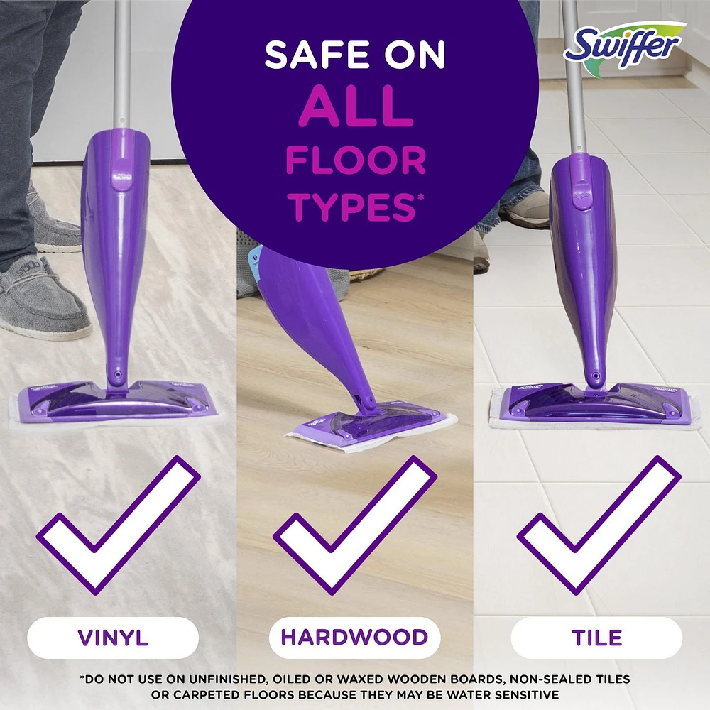 Swiffer WetJet Spray Mop Multi-Surface Floor Cleaner Pad Refill, 24CT