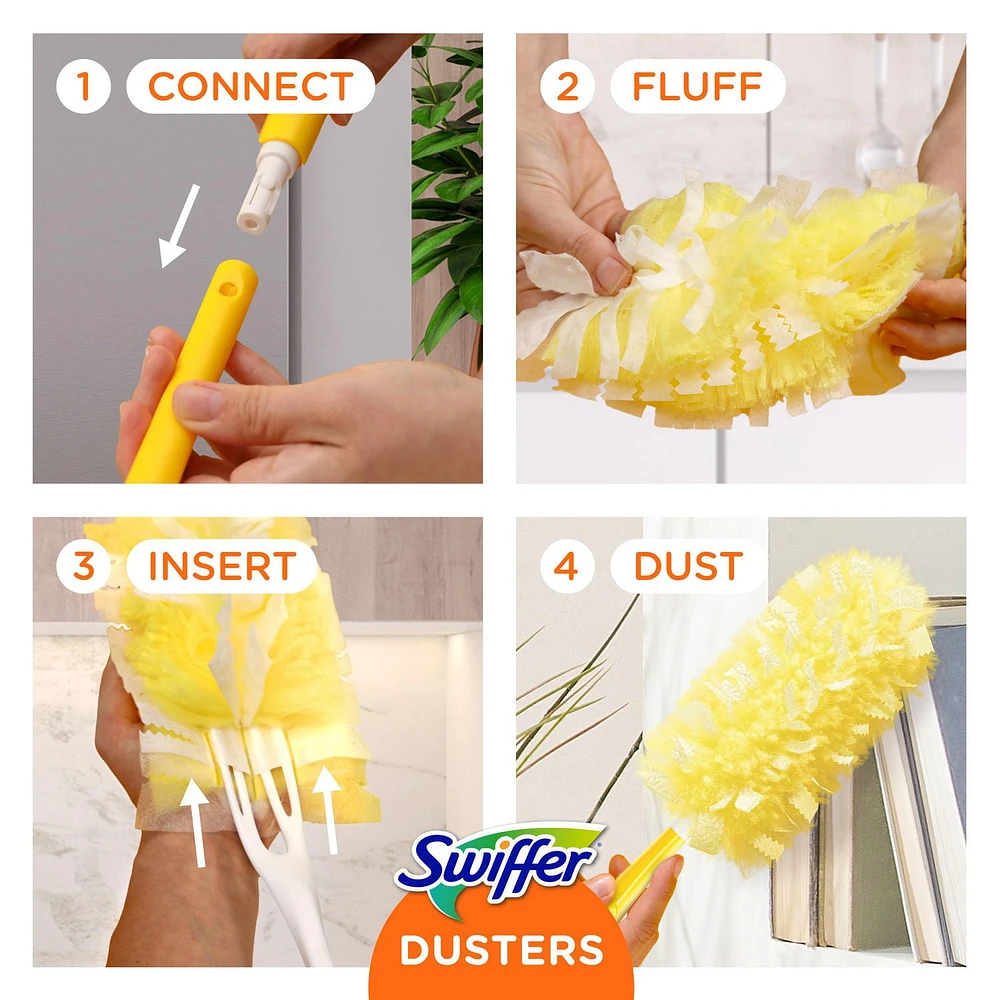 Swiffer Dusters Heavy Duty Multi-Surface Duster Refills for Cleaning, Unscented, 11CT