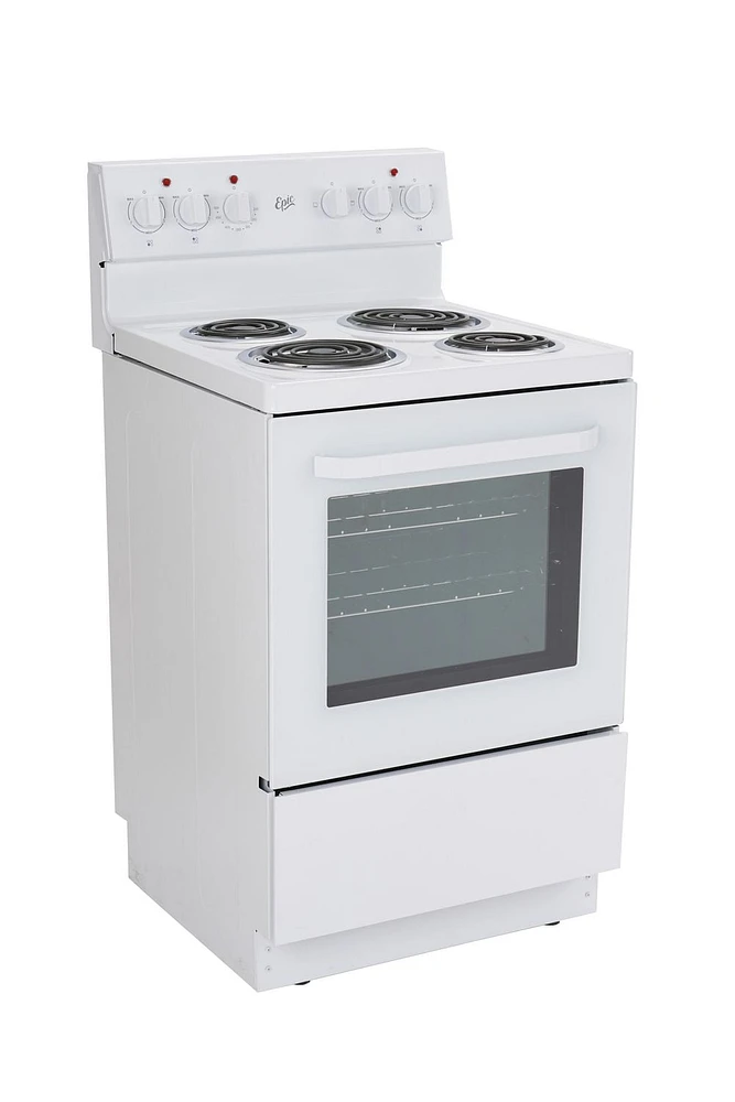 Epic White 24" Electric Range