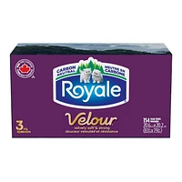 Royale Velour Facial Tissue, 1 Flat Boxes, 154 Tissues per box, 3-Ply, 154 Tissues