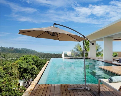 Gandia 10ft. Patio Cantilever Umbrella with Base