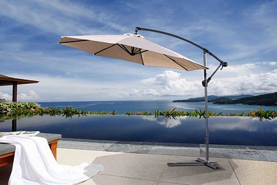 Gandia 10ft. Patio Cantilever Umbrella with Base