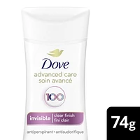 Dove Advanced Care Invisible Clear Finish Antiperspirant Stick 74 g, 74 g