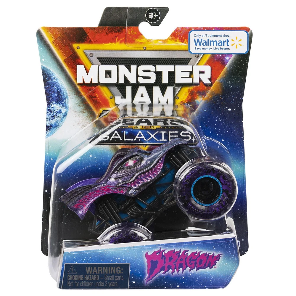 Monster Jam, Official Gears and Galaxies Dragon Die-Cast Monster Truck, 1:64 Scale (Walmart Exclusive)