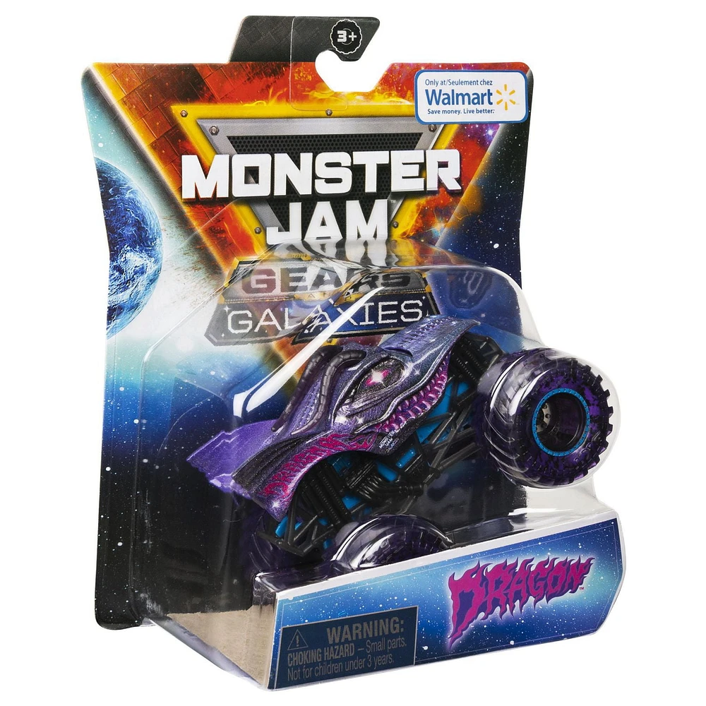 Monster Jam, Official Gears and Galaxies Dragon Die-Cast Monster Truck, 1:64 Scale (Walmart Exclusive)