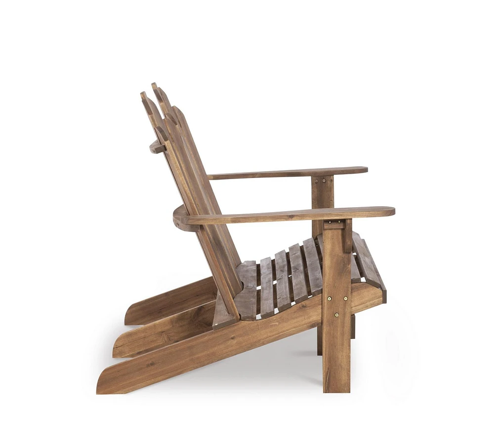 Teak Adirondack Outdoor Double Bench