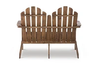 Teak Adirondack Outdoor Double Bench