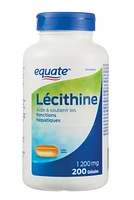Equate Lecithin<br>1,200 mg, 200 Softgels
