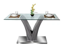 K-Living Lorie Glass Top Dining Table