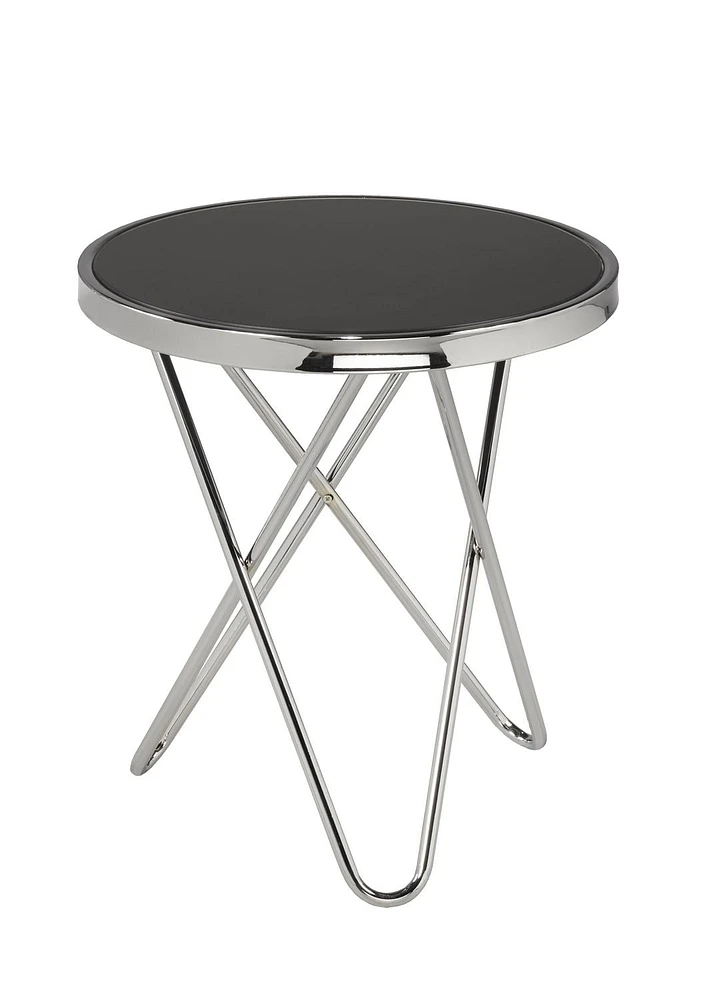 Caden Accent Table, Chrome