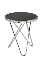 Caden Accent Table, Chrome