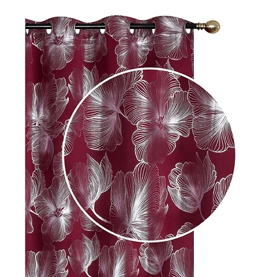 IH Casa Decor Foil Print Panel W 8 Grom Hibiscus 96