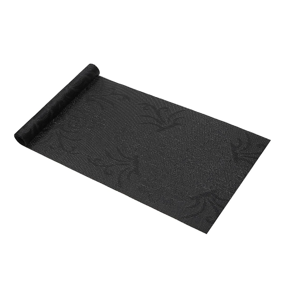 IH Casa Decor Vinyl Table Runner 72" Damask Black - Set of 2