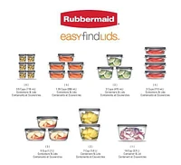 Rubbermaid 48-Piece Easy Find Lids Food Storage Set, Clear with Grey Lids