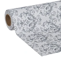 Smooth Top Easy Liner Brand Grey Damask Shelf Liner, Multiple Sizes Available