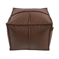 Canadiana Faux Leather Ottoman