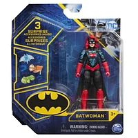 Batman 4-inch Batwoman Action Figure with 3 Mystery Accessories, for Kids Aged 3 and up