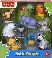 Fisher-Price Little People 10-Piece Animal Pack Figure Set for Toddler Pretend Play