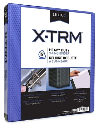 Studio C XTRM 1.5" Periwinkle Heavy Duty Vinyl Binder