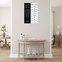 IH Casa Decor Canvas Wall Sign Recette/Famille Asstd - Set of 2