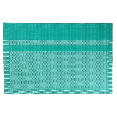 Vinyl Placemat (Honeycomb) (Teal)-Set of 12