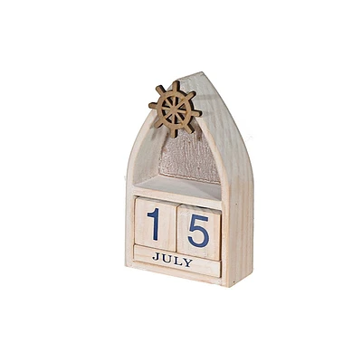 IH Casa Decor Boat With Ship Wheel And Calender