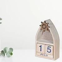 IH Casa Decor Boat With Ship Wheel And Calender