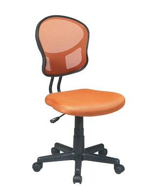 OSP Designs Orange Mesh Task Chair